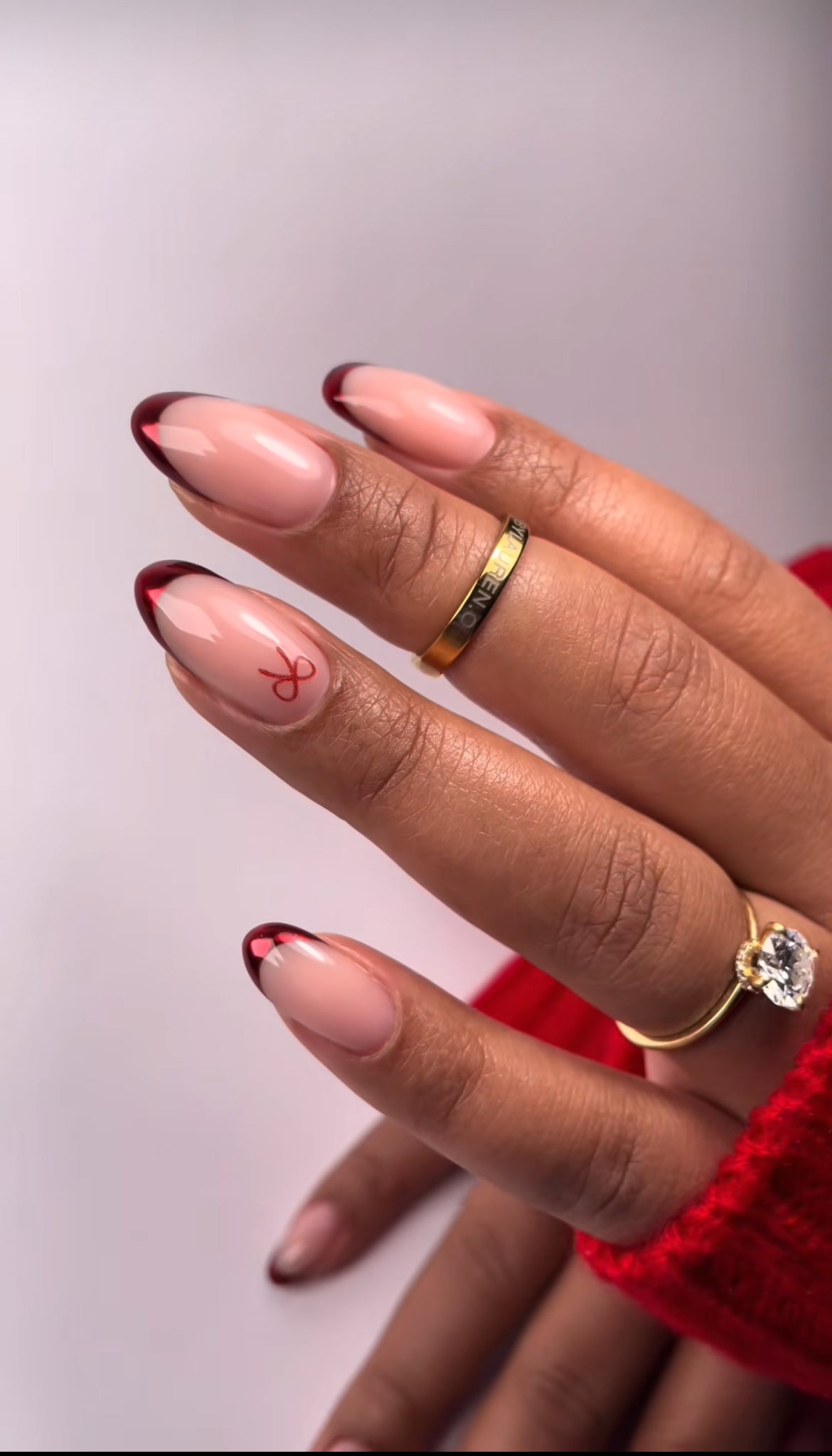 Coquette Edge Nail Art Stickers β Dainty Bows with Rhinestones in White, Red and Black