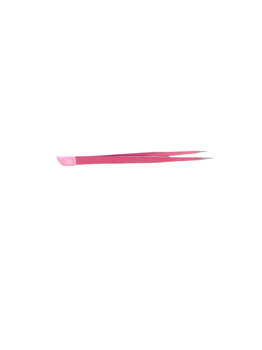 Precision Tweezers for Nail Stickers, Black and Pink Tweezers for Easy Application, Stainless Steel Nail Art Tools