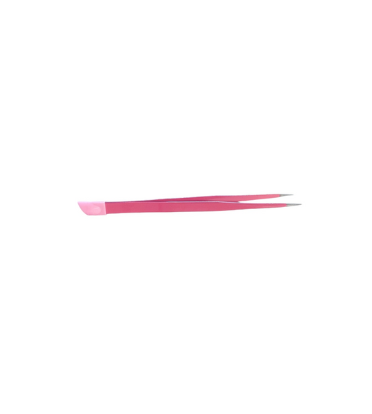 Precision Tweezers for Nail Stickers, Black and Pink Tweezers for Easy Application, Stainless Steel Nail Art Tools